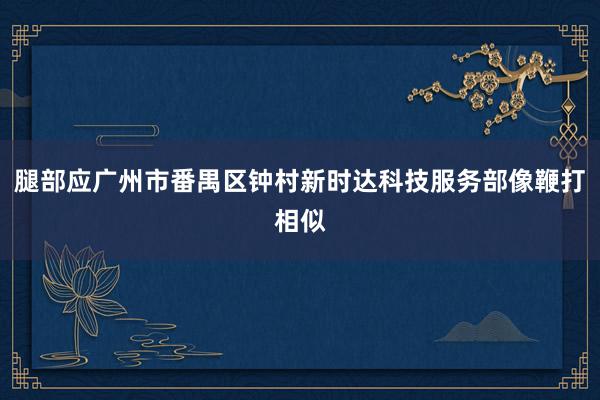 腿部应广州市番禺区钟村新时达科技服务部像鞭打相似